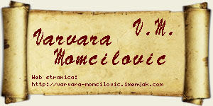 Varvara Momčilović vizit kartica